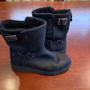 Ugg black suede lined boots size 7